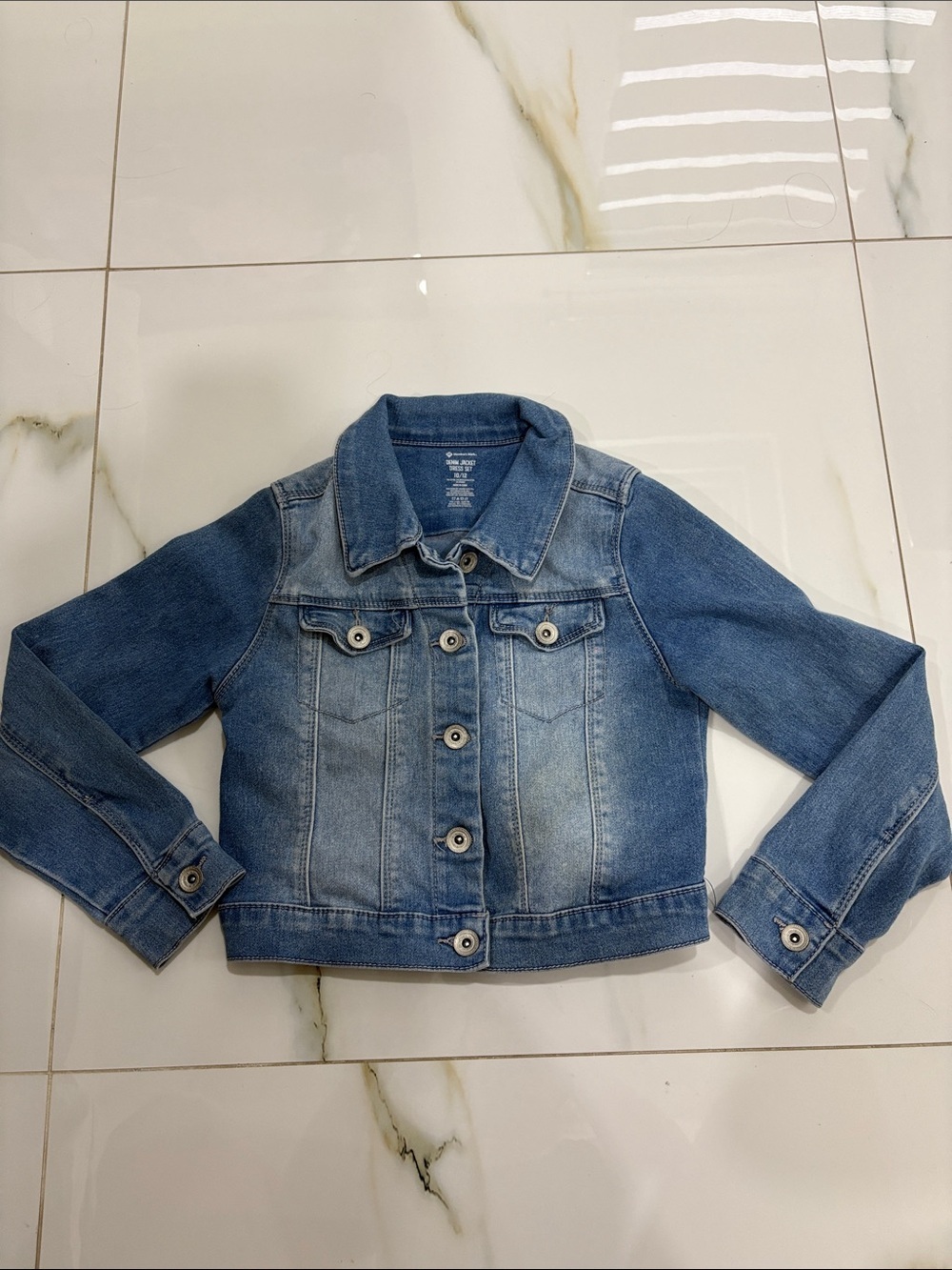 Girls Members Mark Kids Denim Jacket - Blue size 10/12